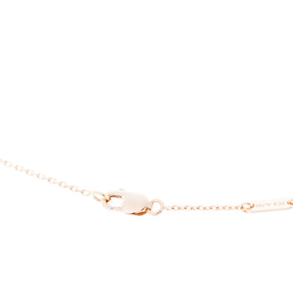 Van Cleef & Arpels 18K Rose Gold Carnelian Sweet Alhambra Pendant Necklace 4 of 6