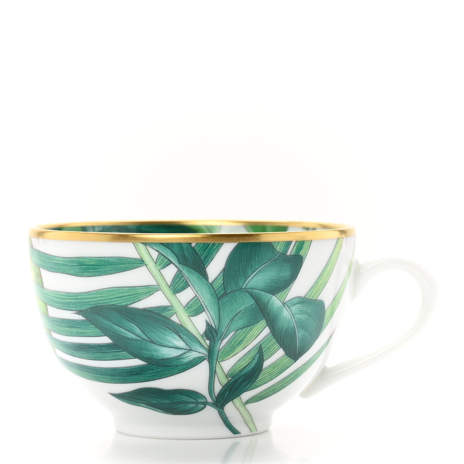 Hermes Porcelain Passifolia Tea Cup And Saucer 2 of 10