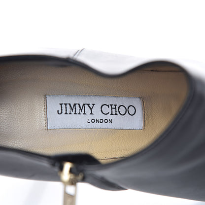 Jimmy Choo Shiny Grainy Lambskin Lindsey 100 Ankle Boots 40.5 Black 7 of 11