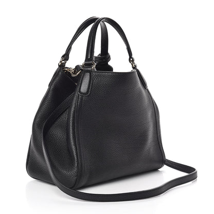 Gucci Pebbled Calfskin Small Soho Shoulder Bag Black 3 of 9