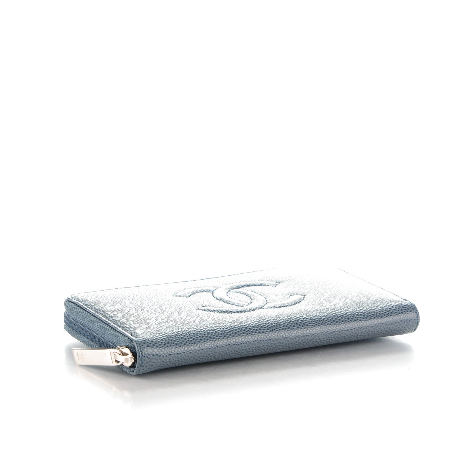 Chanel Caviar CC Timeless Large Zip Around Wallet Grey 4 of 8