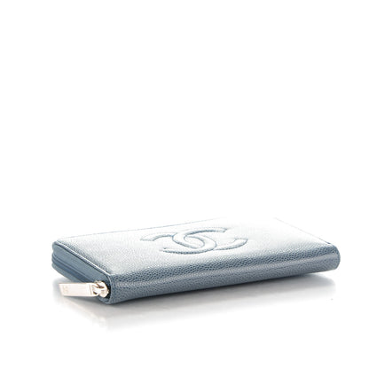 Chanel Caviar CC Timeless Large Zip Around Wallet Grey 4 of 8
