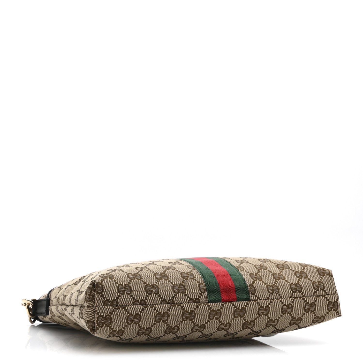 Gucci GG Monogram Web Flat Messenger Bag Black 4 of 10