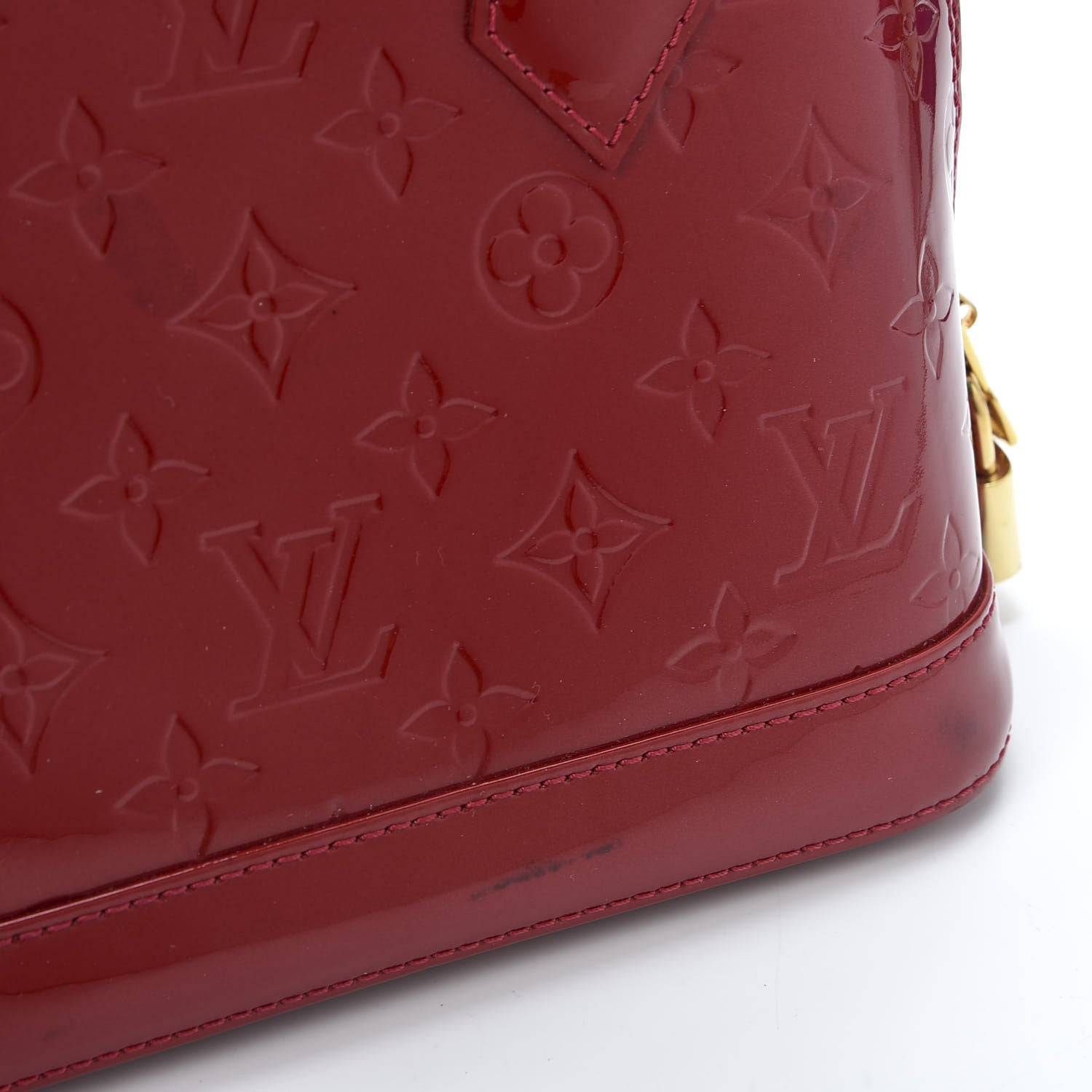 Louis Vuitton Vernis Alma BB Pomme D'Amour 8 of 11