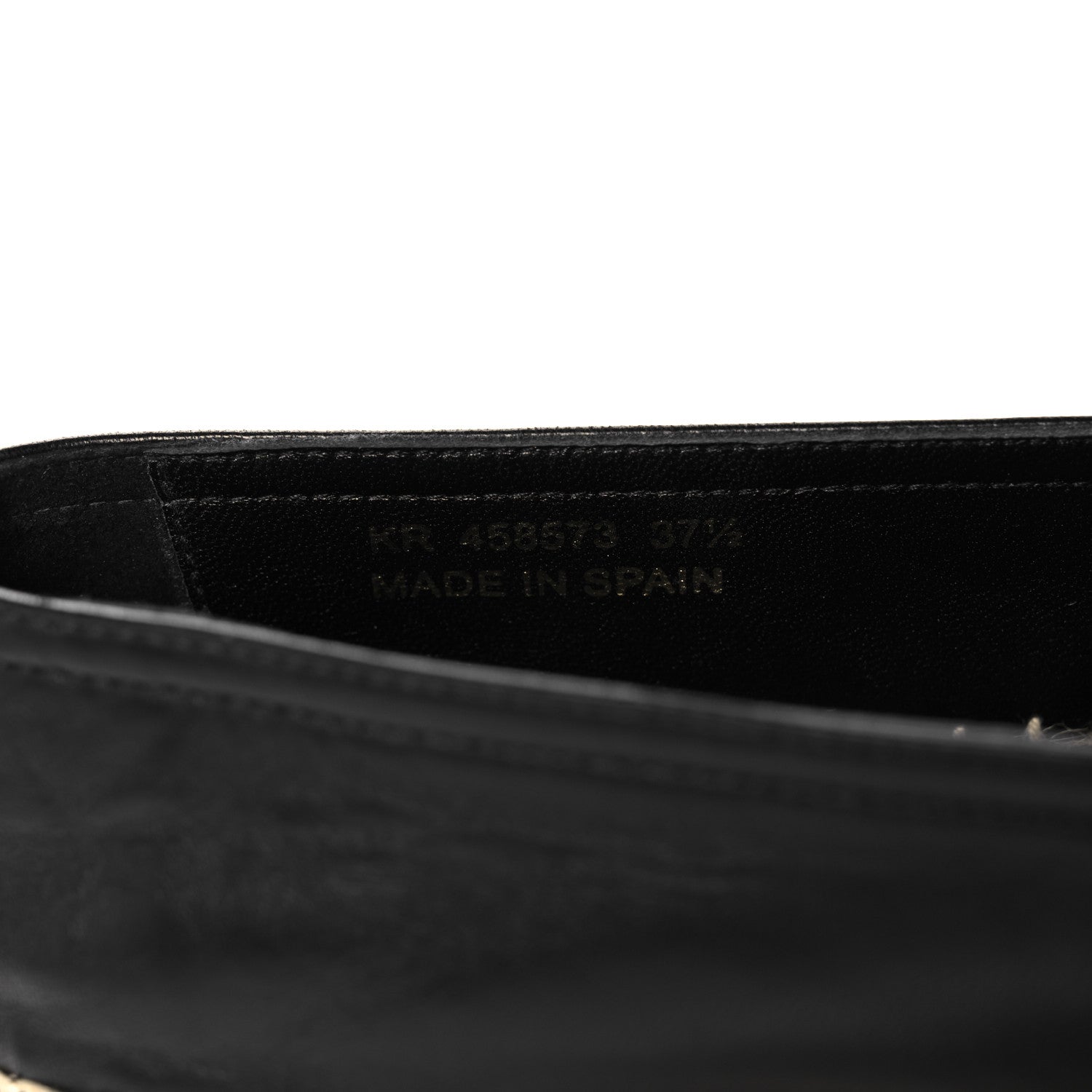 Saint Laurent Lambskin Monogram Espadrilles 37.5 Black 8 of 10