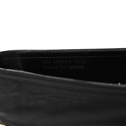 Saint Laurent Lambskin Monogram Espadrilles 37.5 Black 8 of 10
