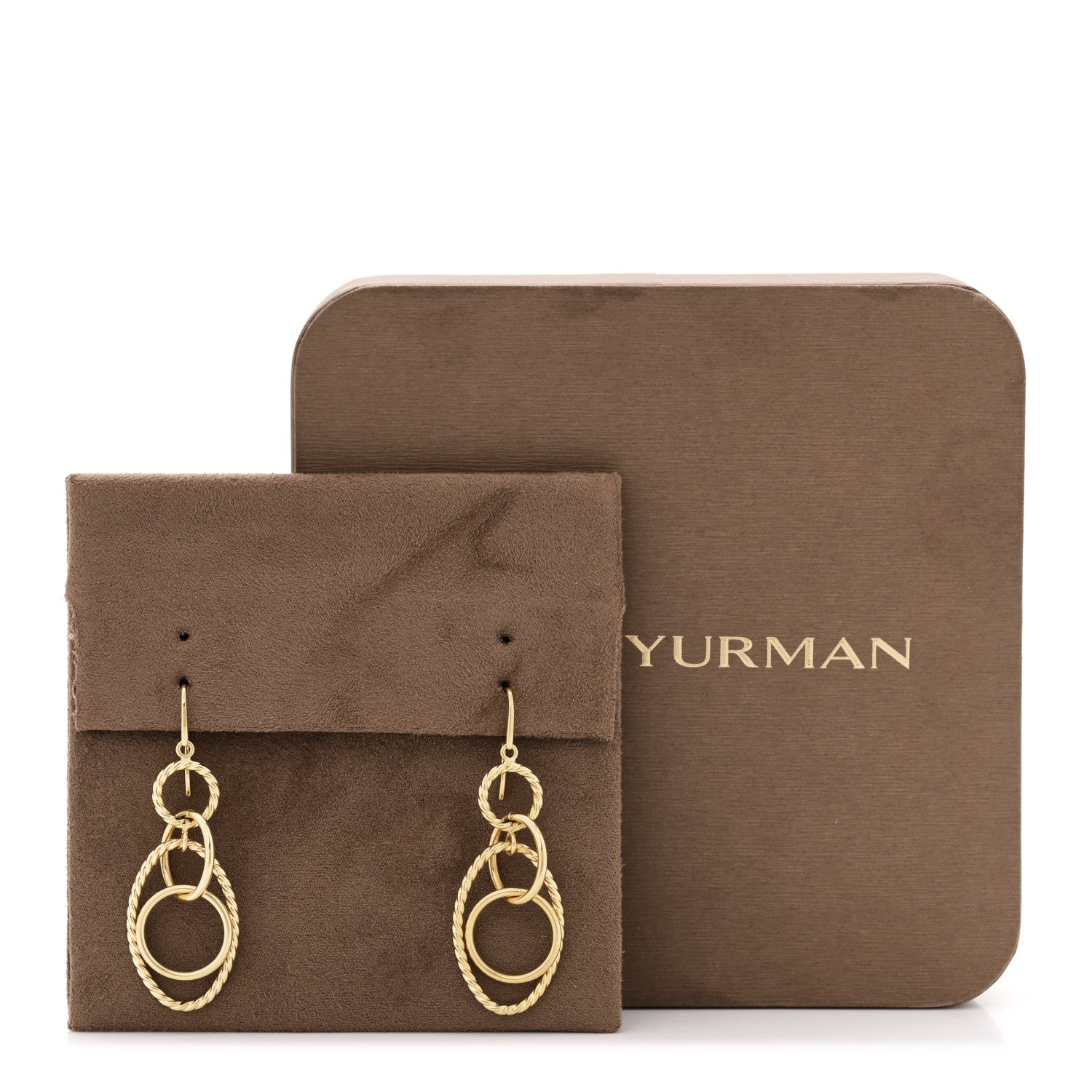 David Yurman 18K Yellow Gold Mobile Oval Drop Earrings 4 of 4