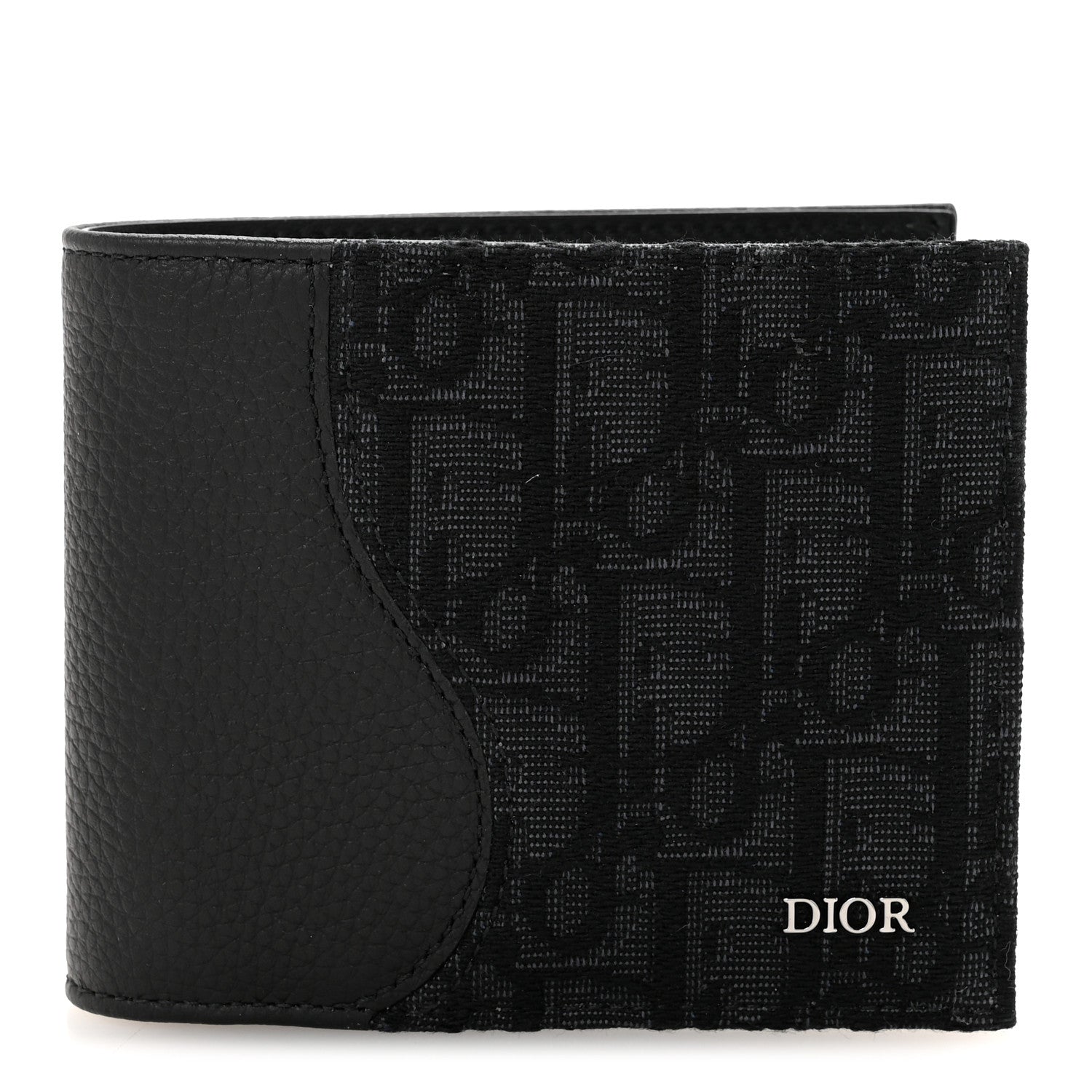 Christian Dior Oblique Calfskin Saddle Bifold Wallet Black 1 of 7