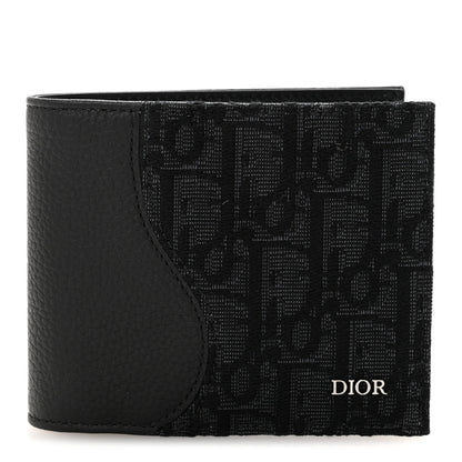 Christian Dior Oblique Calfskin Saddle Bifold Wallet Black 1 of 7