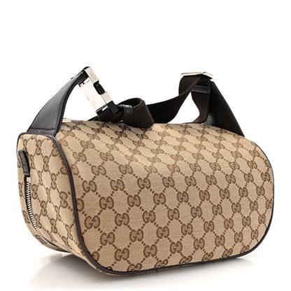 Gucci Monogram Dollar Calfskin Waist Pouch Beige Ebony Testa di Moro Marrone Scuro 4 of 10