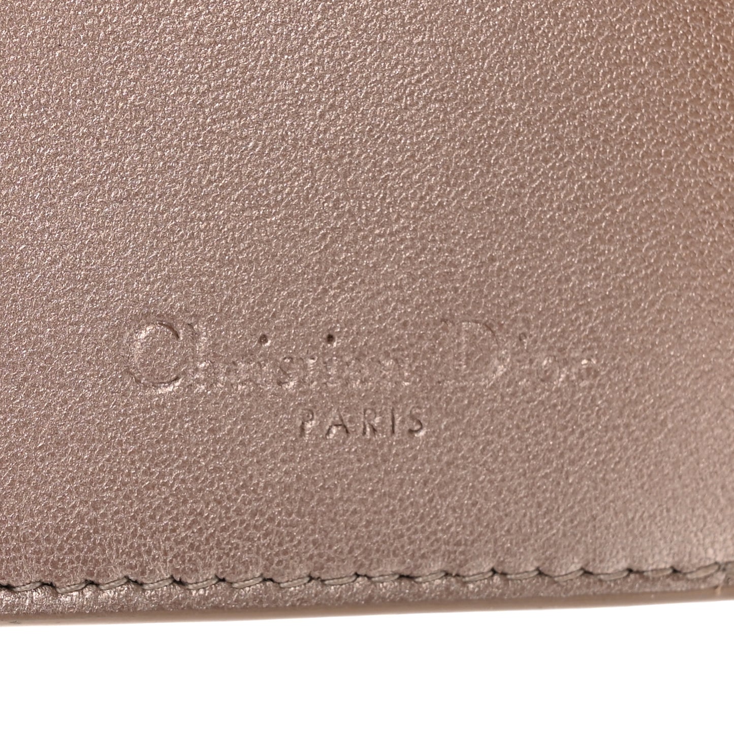 Metallic Lambskin Cannage Lady Dior Lotus Wallet Gold