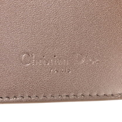 Christian Dior Metallic Lambskin Cannage Lady Dior Lotus Wallet Gold 7 of 10
