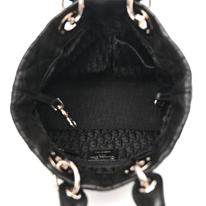 Christian Dior Lambskin Cannage Small Soft Lady Dior Tote Black 5 of 14