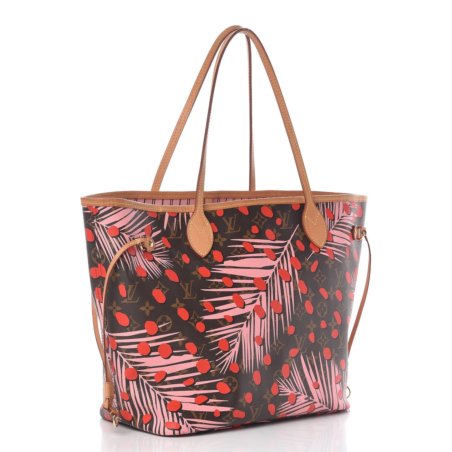 Monogram Jungle Dots Neo Neverfull MM Sugar Pink Poppy
