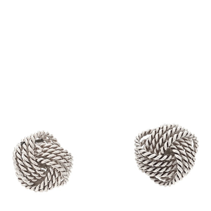 Tiffany Sterling Silver Twist Knot Earrings 1 of 4