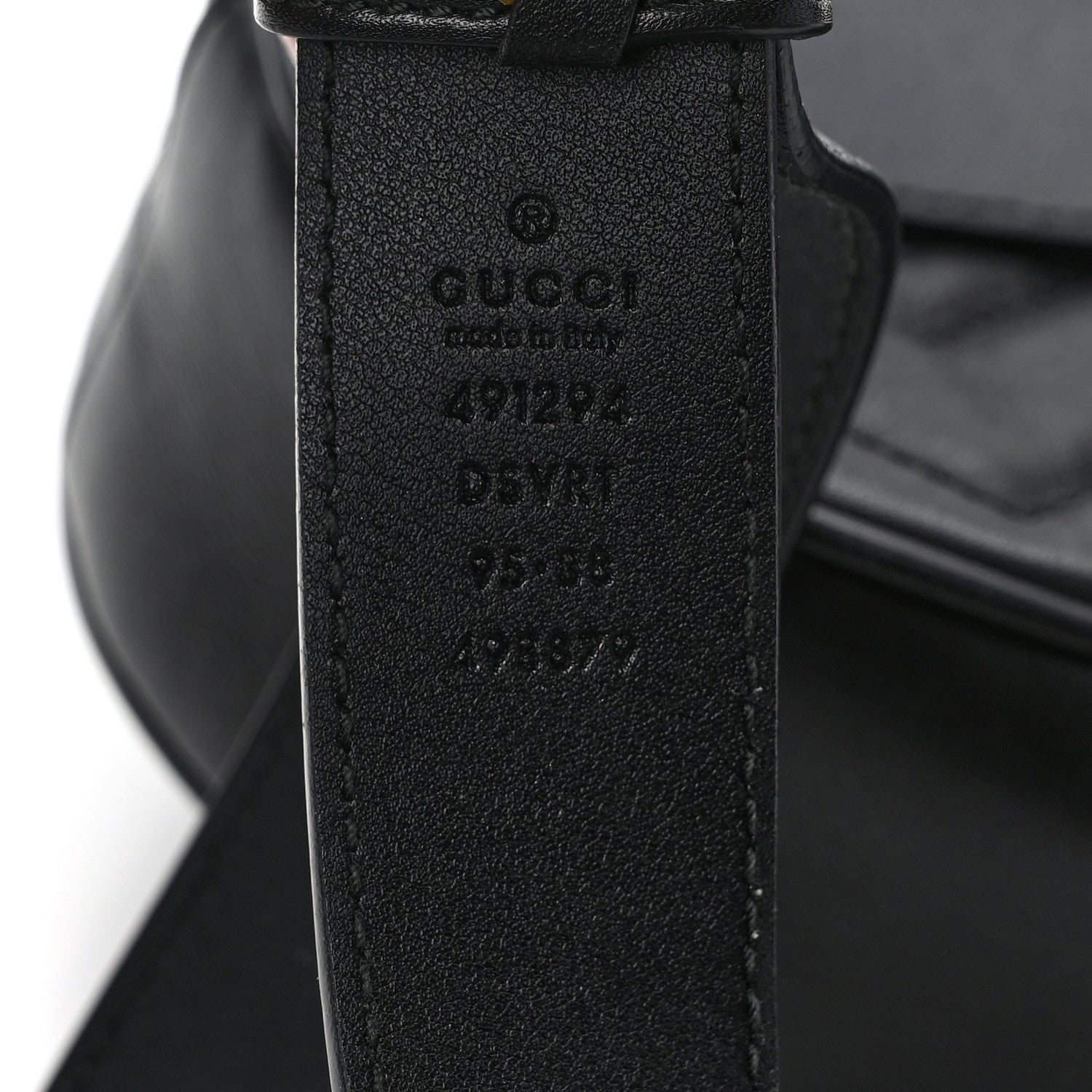 Gucci Calfskin Matelasse GG Marmont Belt Bag 95 38 Black 11 of 11