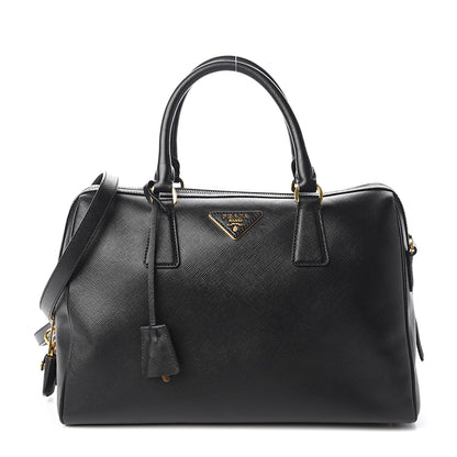 Prada Saffiano Lux Bowler Black 1 of 10