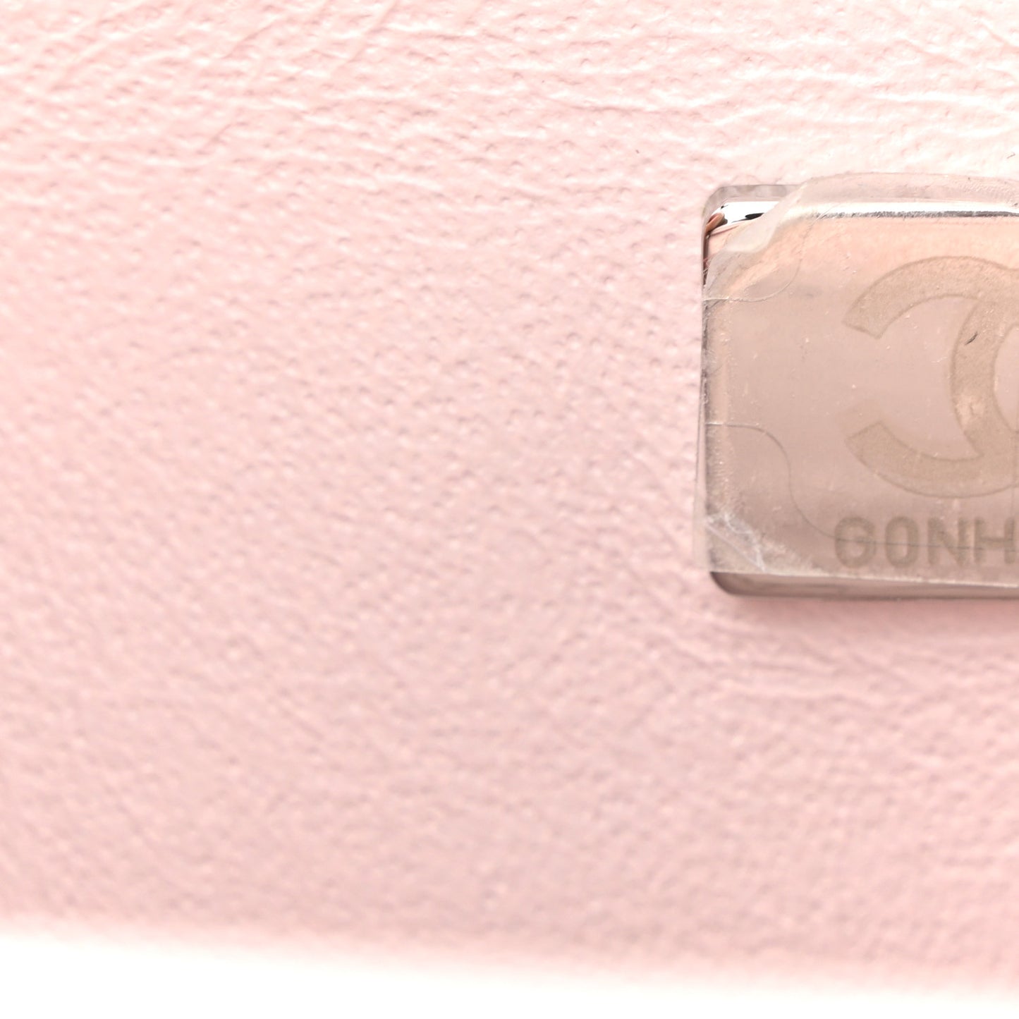 Lambskin Quilted Mini Rectangular Flap Light Pink