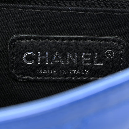 Chanel Patent Quilted Small Coco Shine Flap Blue 6 of 15