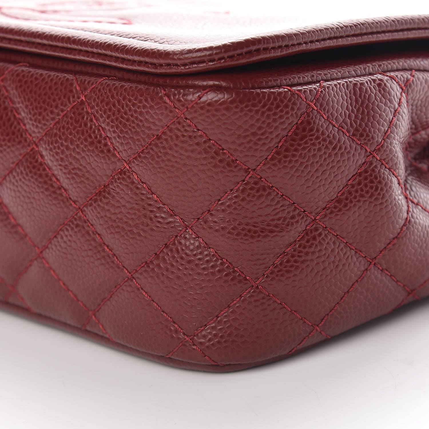 Chanel Caviar Medium Timeless CC Flap Dark Red 10 of 11