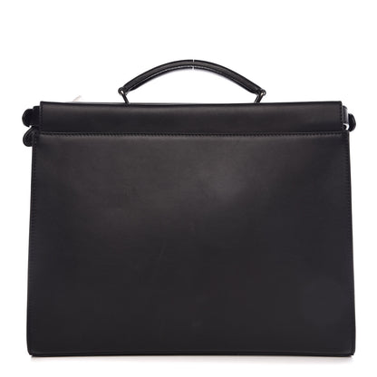 Fendi Vitello Grace FF 1974 Embossed Large Peekaboo Iconic Fit Satchel Black 1 of 8