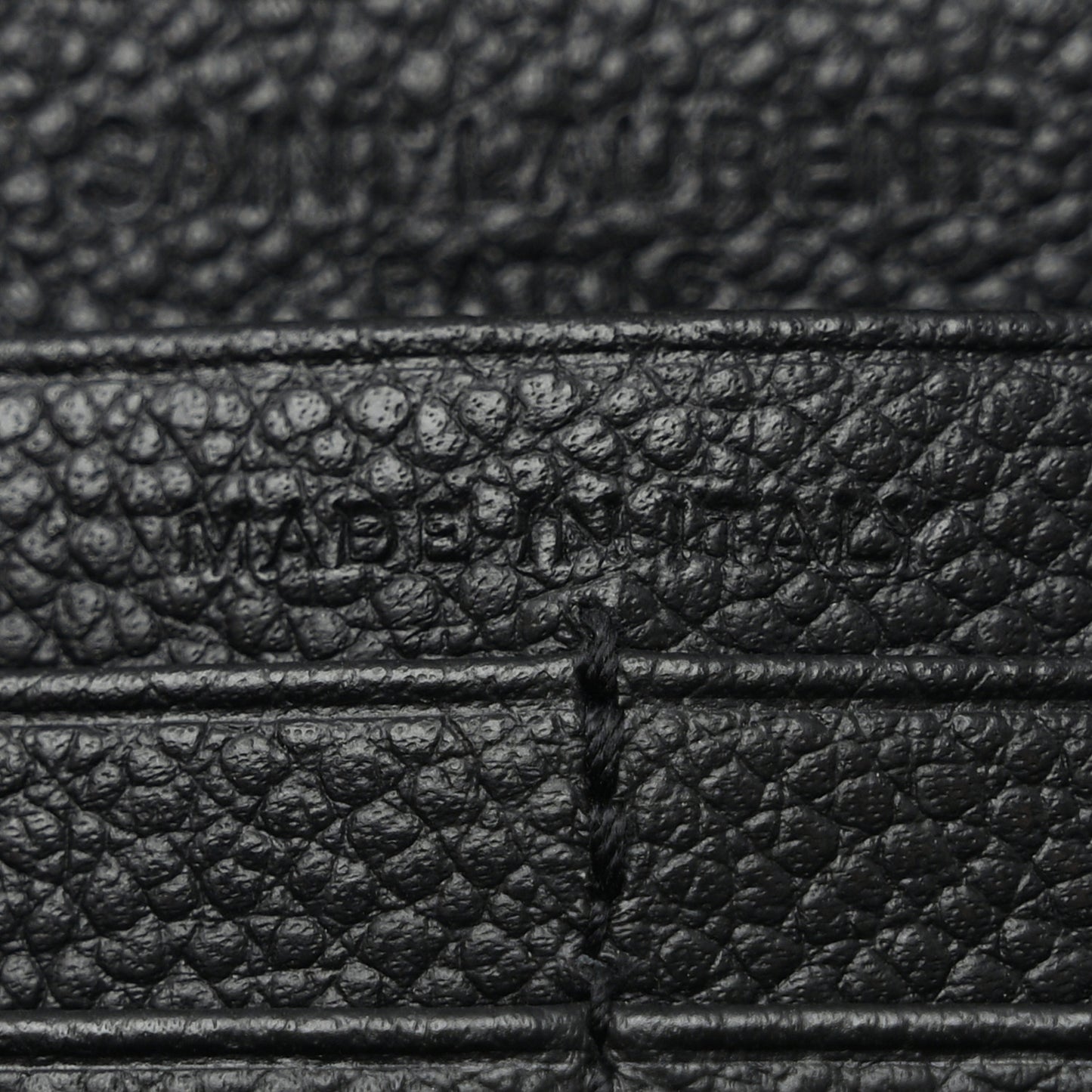 Grained Calfskin Rive Gauche Zip Around Wallet Black