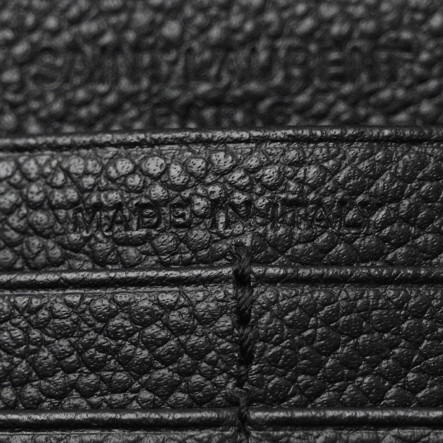 Saint Laurent Grained Calfskin Rive Gauche Zip Around Wallet Black 7 of 10