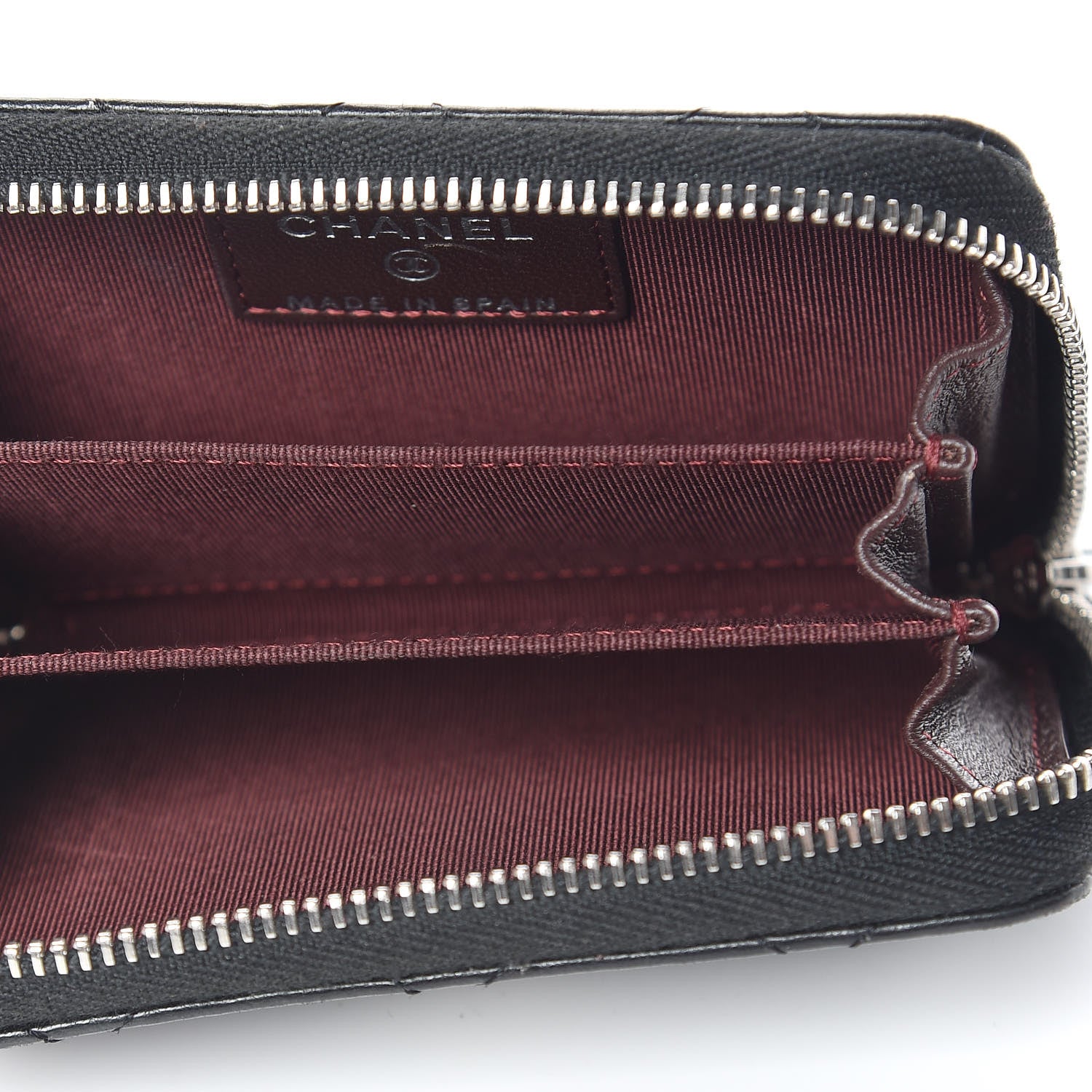 Chanel Lambskin Quilted Zip Coin Purse Black 5 of 8