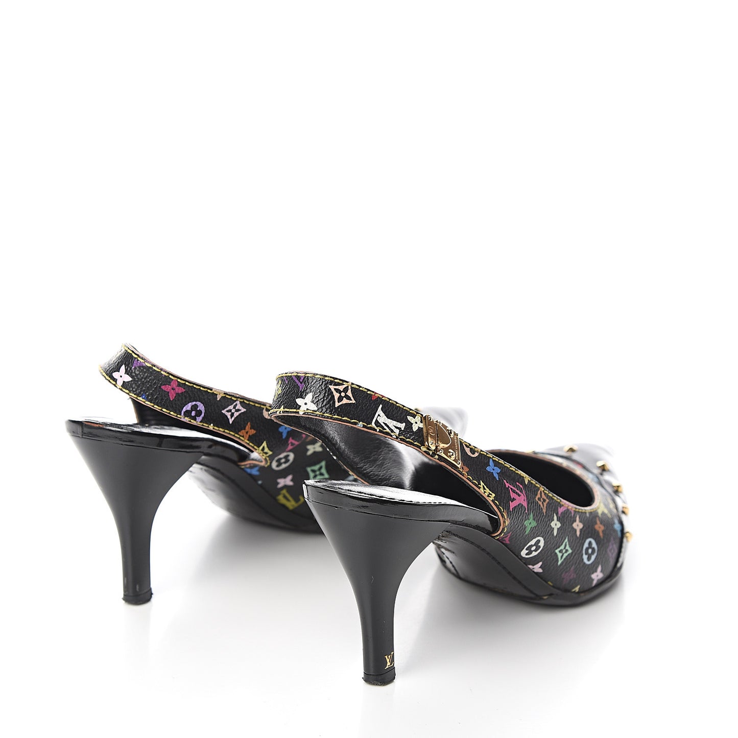 Multicolor Slingback Pumps 39 Black