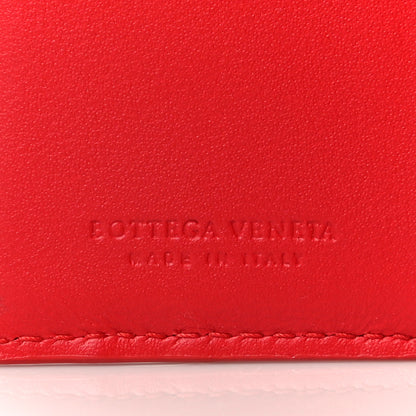 Bottega Veneta Nappa Intrecciato French Compact Wallet Bright Red 6 of 11