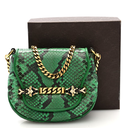 Gucci Snakeskin Tigrette Shoulder Bag Green 11 of 11