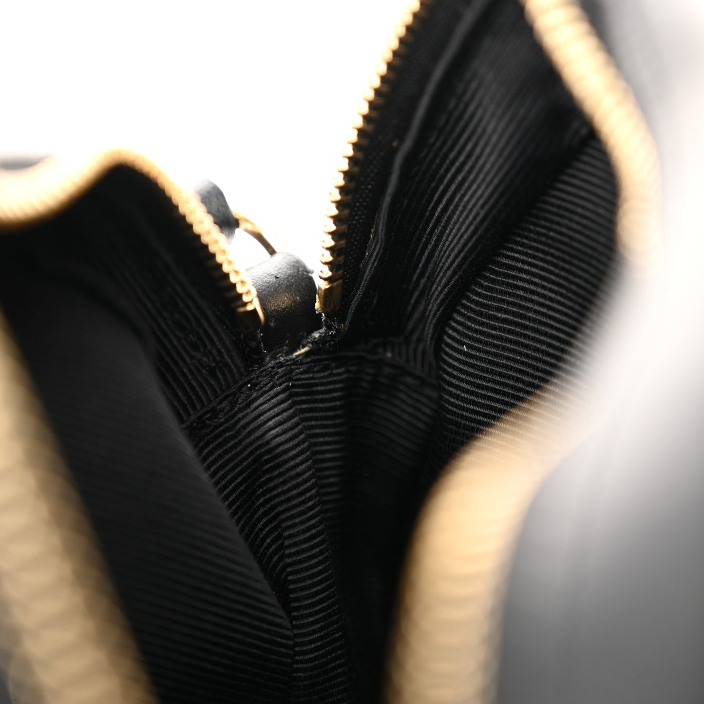 Vintage Check Canvas Calfskin Louise Bag Archive Beige Black