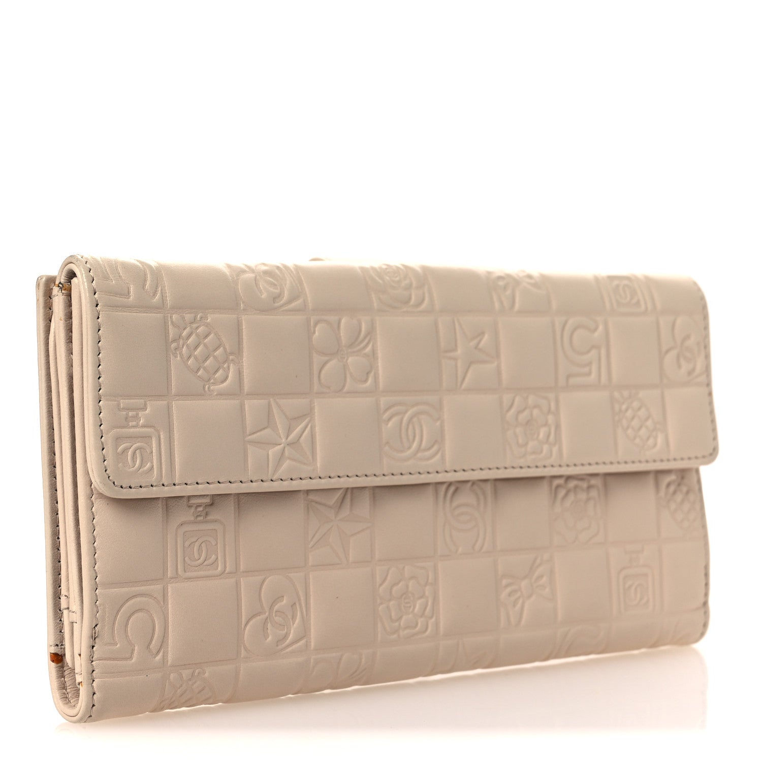 Chanel Calfskin Lucky Symbols French Wallet Light Beige 3 of 12