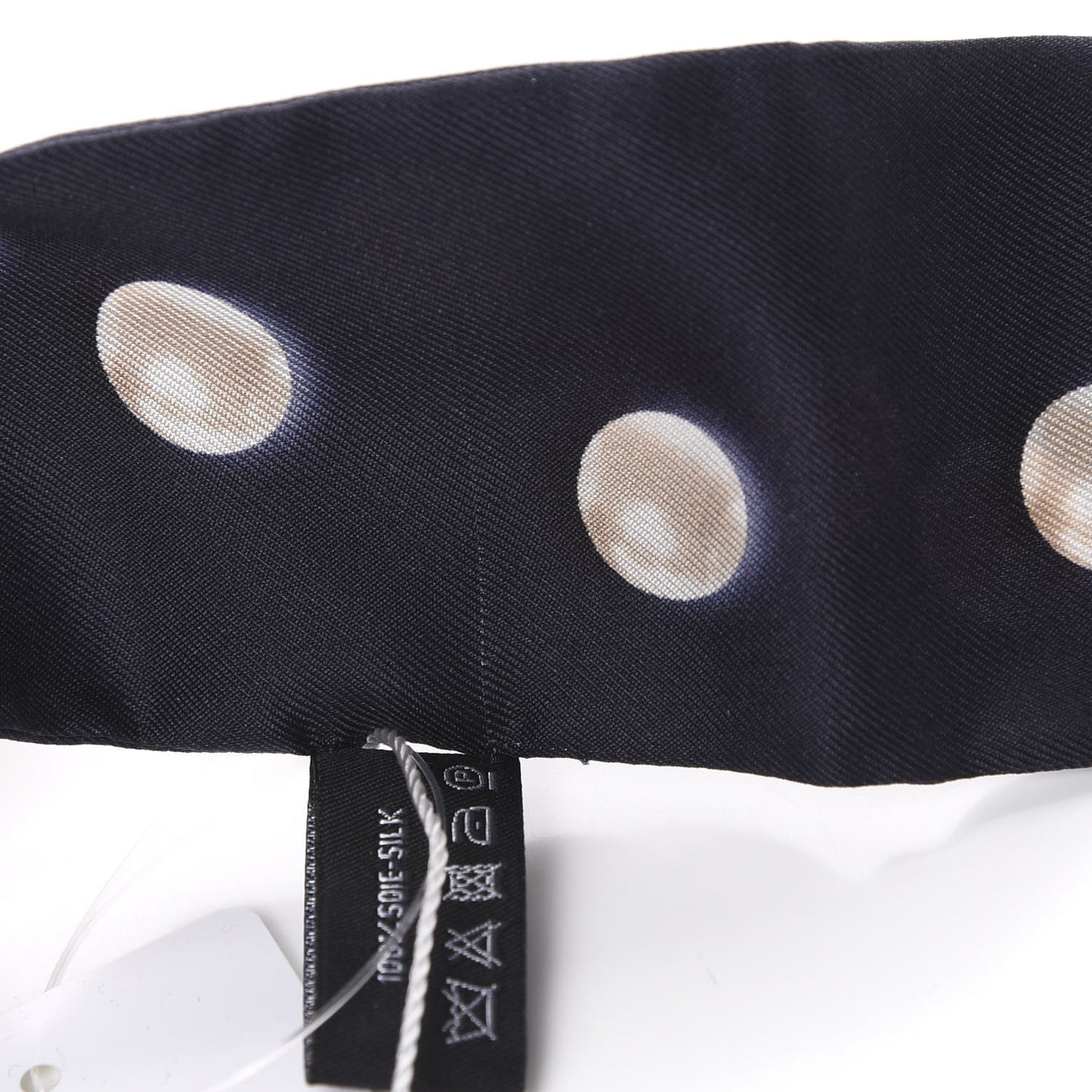 Silk Pearl CC Slim Bandeau Scarf Navy