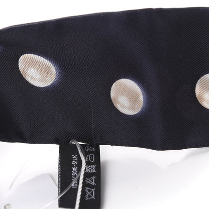 Chanel Silk Pearl CC Slim Bandeau Scarf Navy 3 of 3
