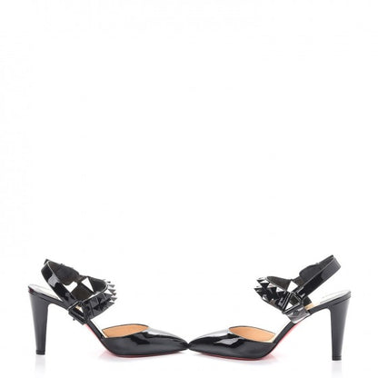 Christian Louboutin Patent Ziggoo Studded Pumps 40 Black 5 of 15