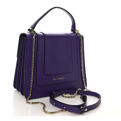 Bulgari Calfskin Serpenti Forever Top Handle Purple 5 of 17
