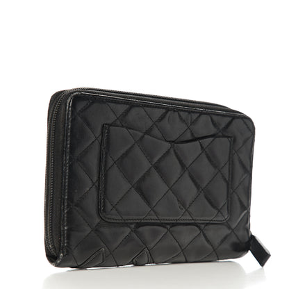 Chanel Calfskin Cambon Zip Around Organizer Wallet Black 2 of 16