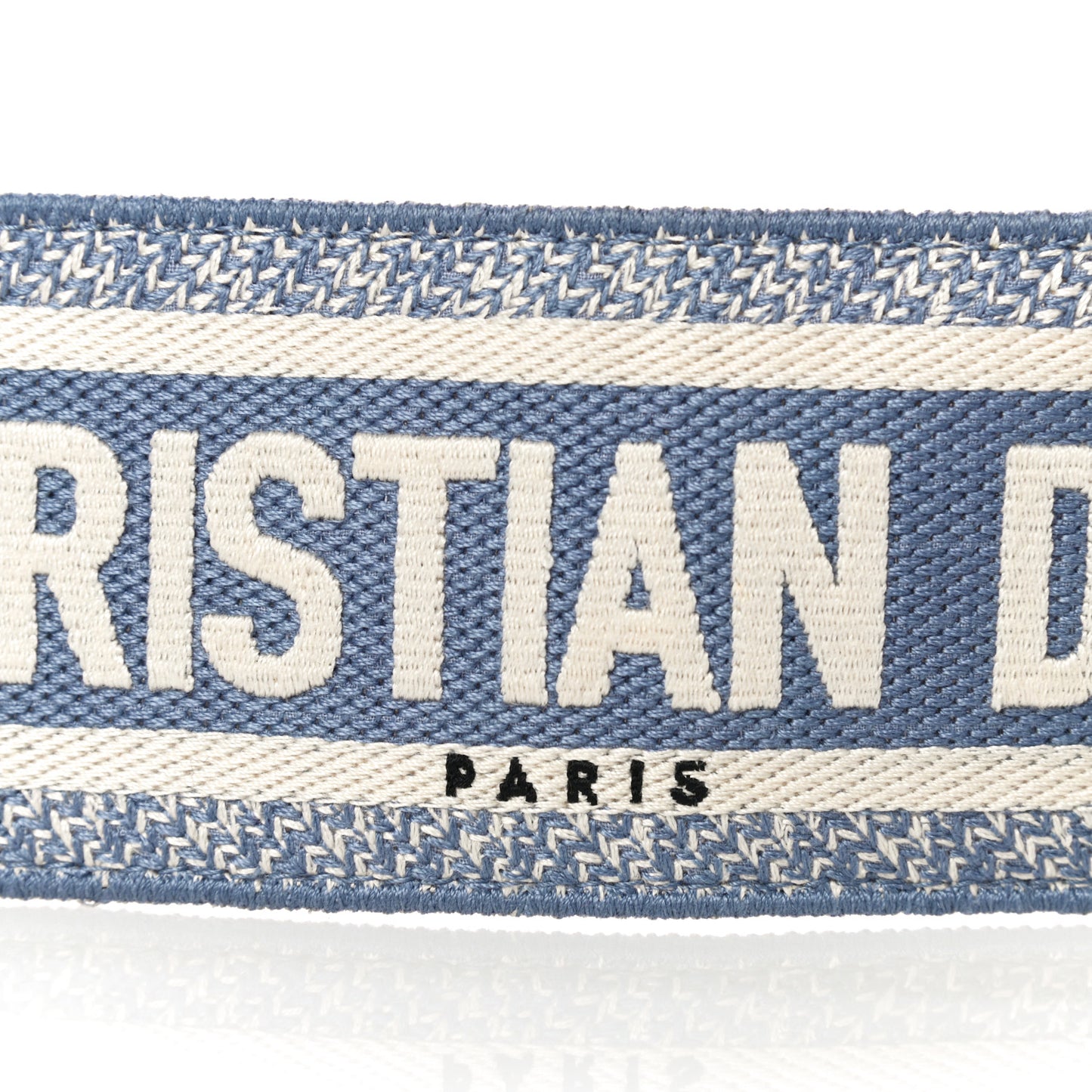 Canvas Embroidered Shoulder Strap Light Blue