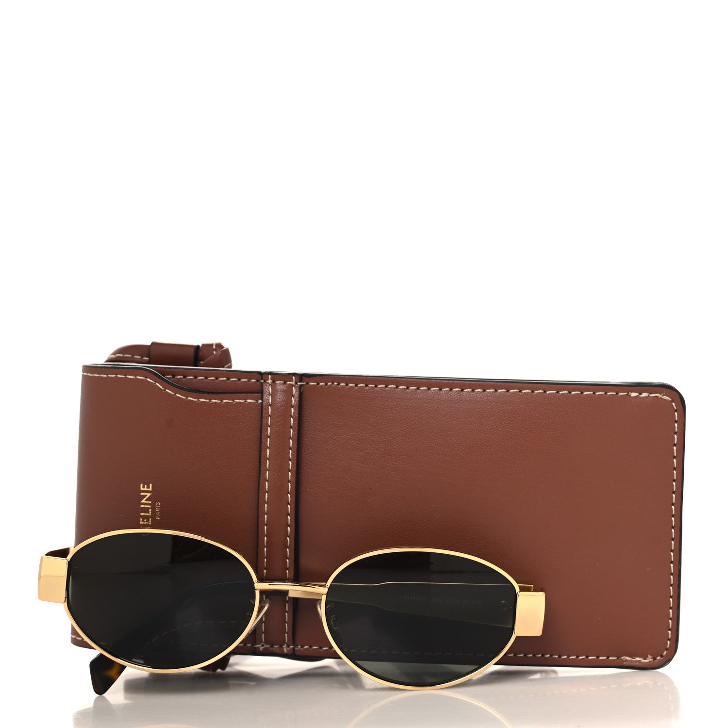 Celine Metal Triomphe 01 Sunglasses CL40235U Gold Green 7 of 7