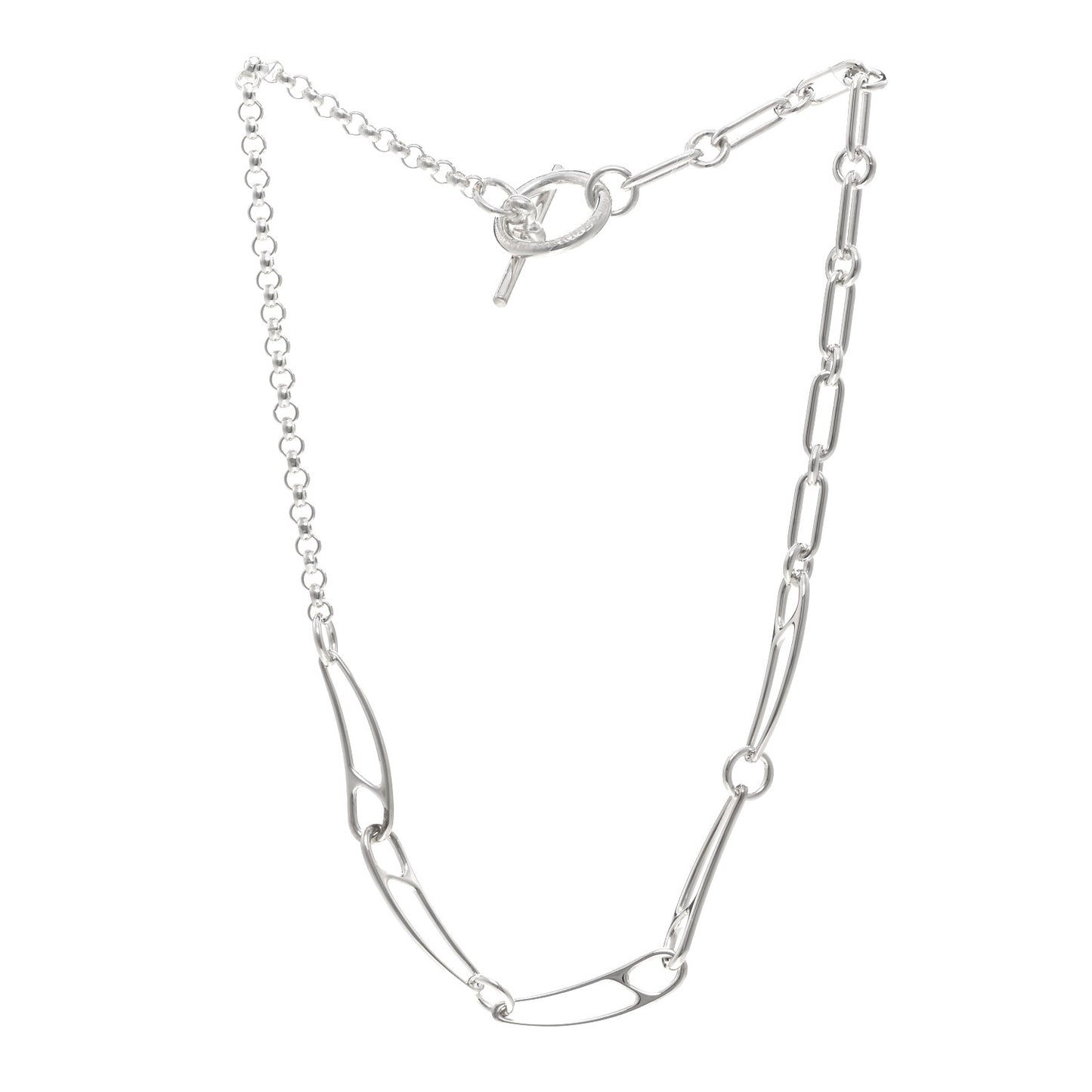 Sterling Silver Chaine d'Ancre Punk Necklace ST