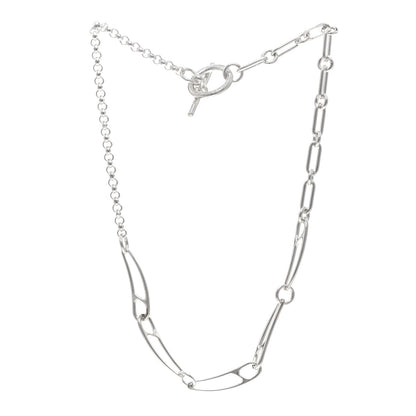 Hermes Sterling Silver Chaine d'Ancre Punk Necklace ST 3 of 4