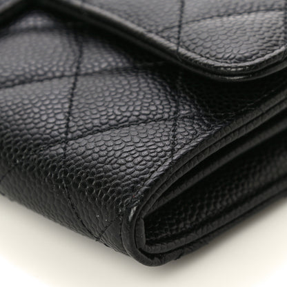 Chanel Caviar Quilted Large Gusset Flap Wallet Black 11 of 12