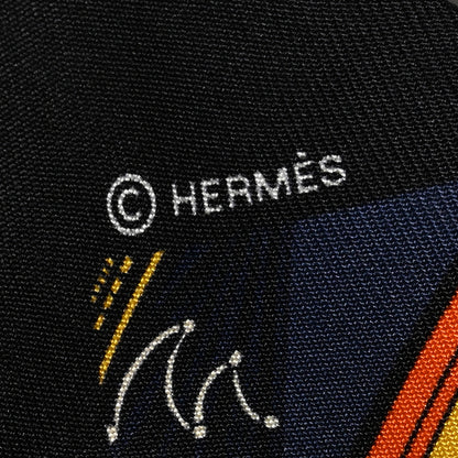 Hermes Silk Springs Springs Bague Twilly Black Orange Creme 3 of 7