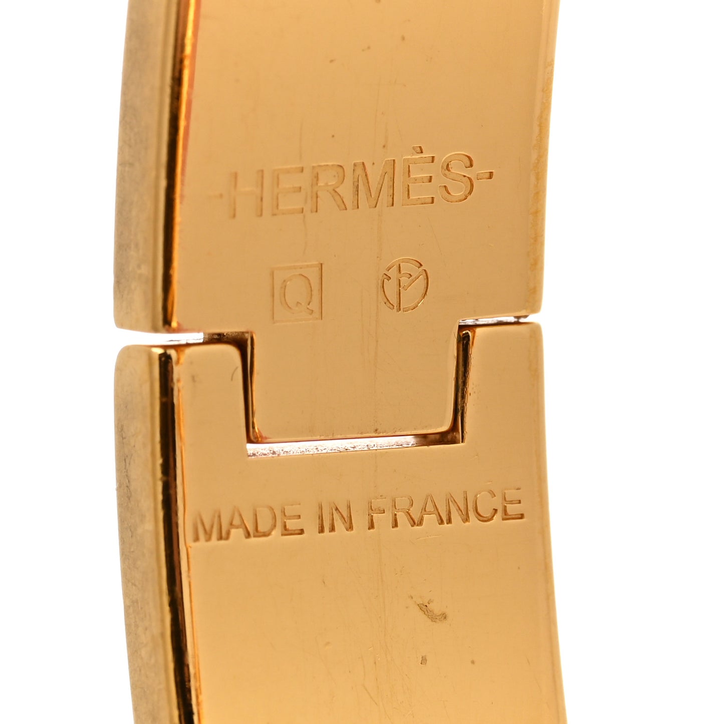 Enamel Narrow Clic Clac H Bracelet PM White