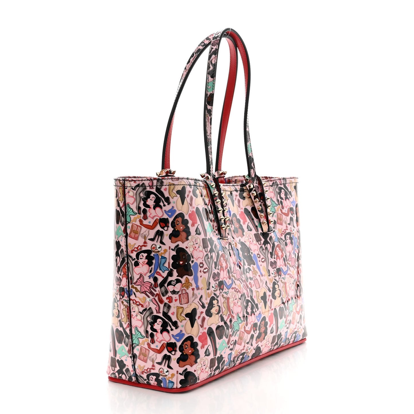 Patent Calfskin Small Dita Cabata Tote Red