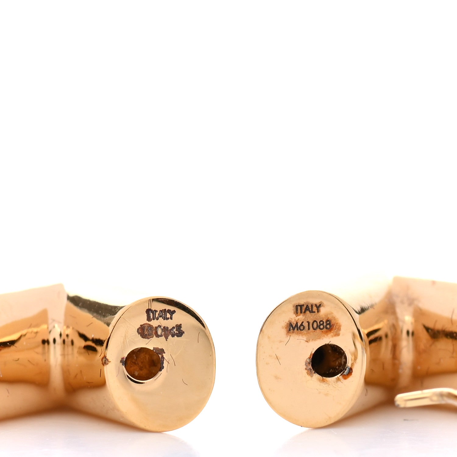 Louis Vuitton Brass Essential V Hoop Earrings Gold 4 of 5