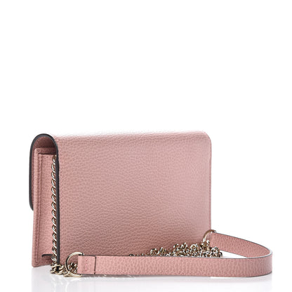 Gucci Dollar Calfskin Interlocking G Chain Wallet Soft Pink 3 of 8