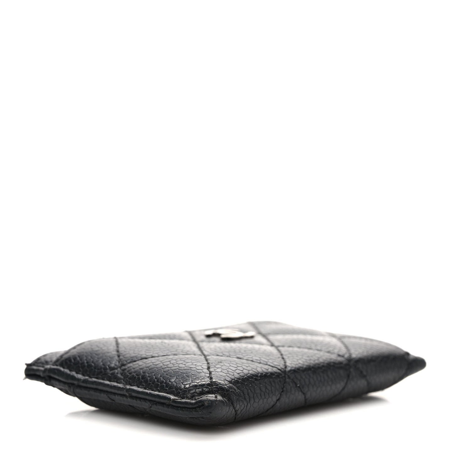 Caviar Quilted Card Holder Black