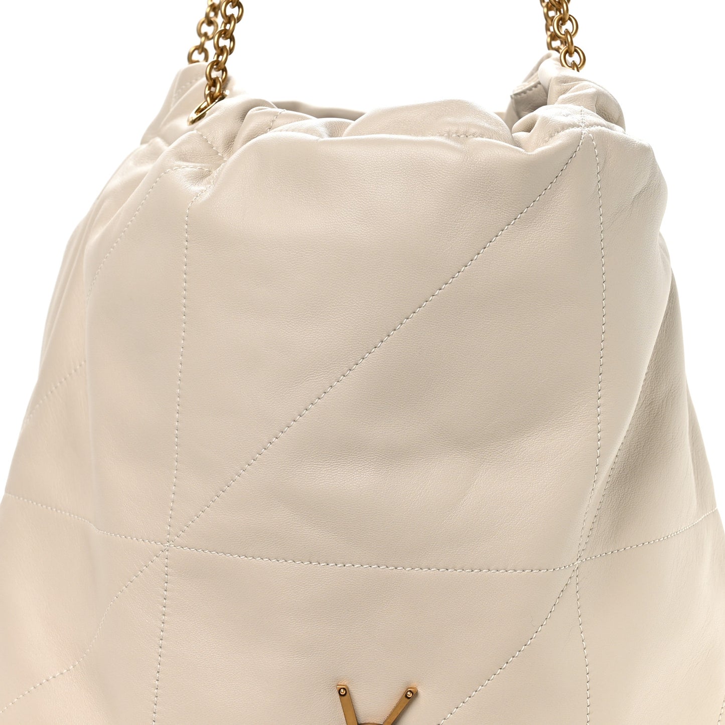 Lambskin Matelasse Monogram Large Jamie 4.3 Pochon Crema Soft